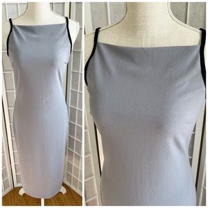 Vintage Evolution Not Revolution Spaghetti Strap Maxi Dress | Gray & Black Small